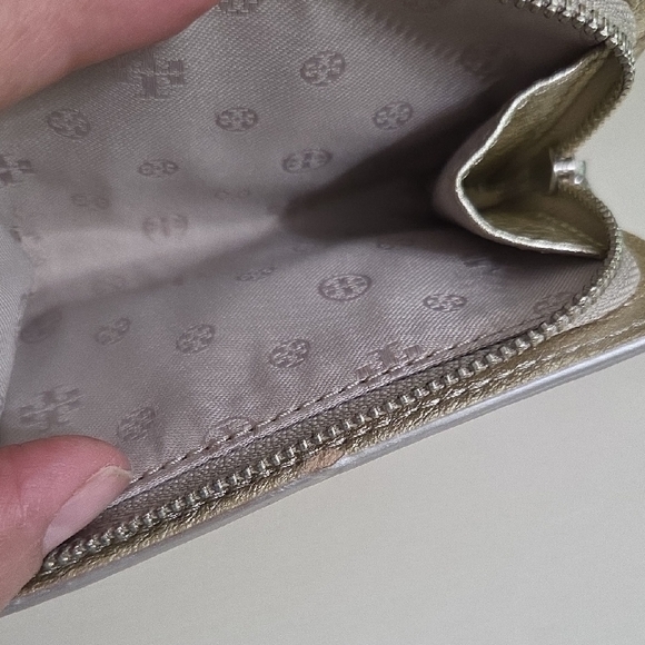Tory Burch Metallic Gold Wallet - Picture 8 of 12